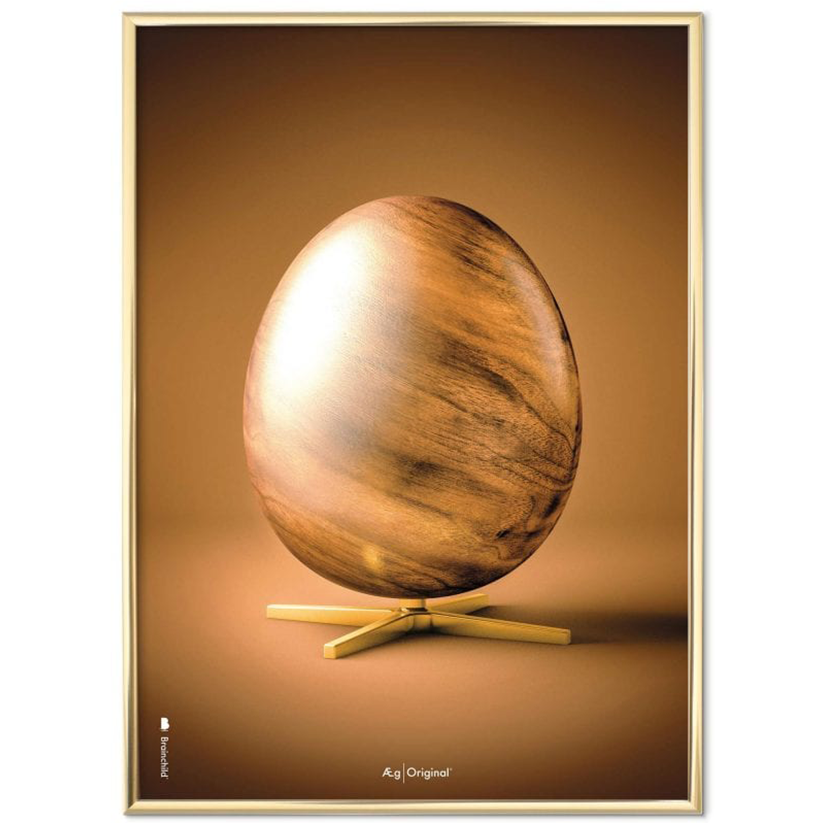 Billede af Plakat med Ægget Figuren - Brun