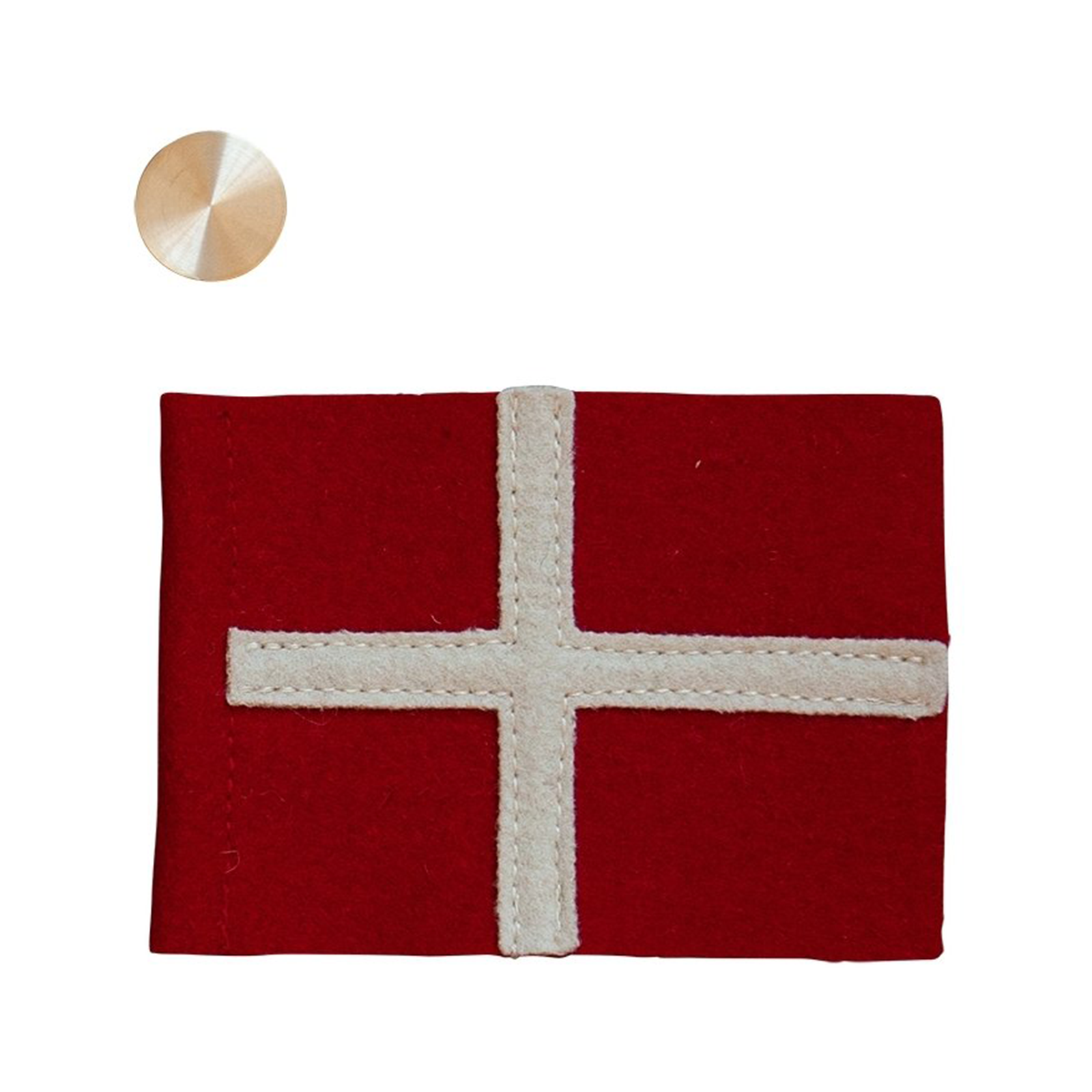 Billede af Dansk Flag, Messing - High Light
