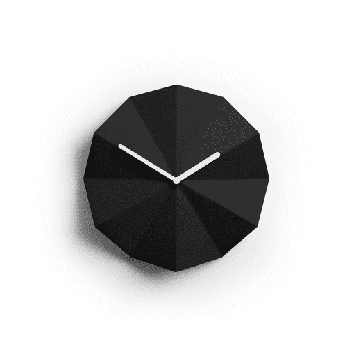 lawadesign - lawa design - vaegure i sort - delta clock - ur til vaeg - designer vaegure