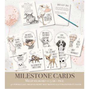 milestone cards 0-3 aar - mouse and pen