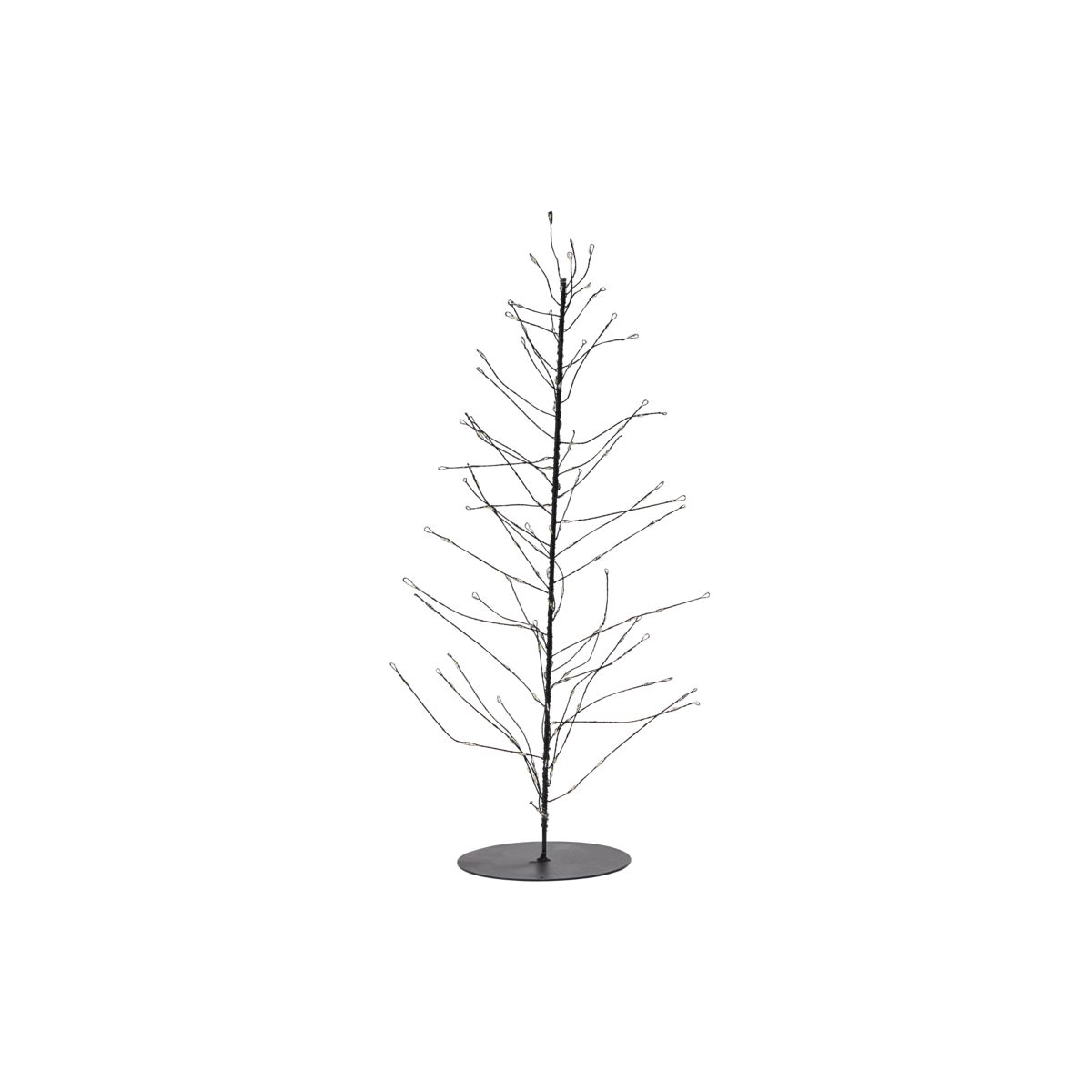 9: Glow, Juletræ i ståltråd by House Doctor (D: 12 cm. x H: 45 cm., Sort)