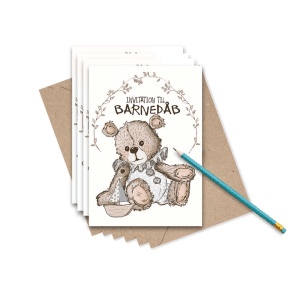 barnedaabs invitationer - invitation til barnedaab dreng - mouse and pen