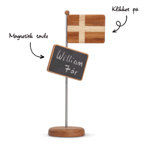 Magnetisk bordflag med kridt - bordflag fablewood