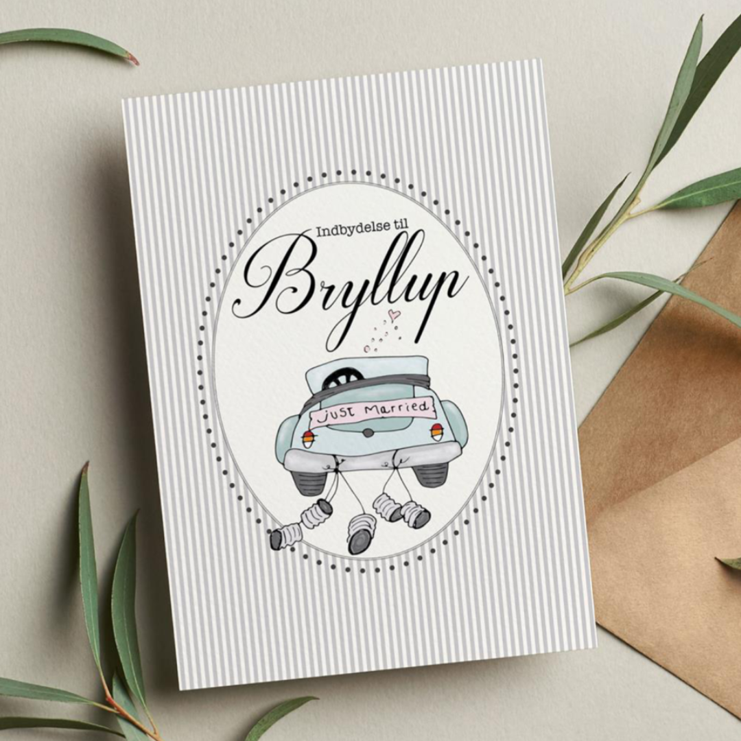 indbydelser til bryllup - mouse and pen