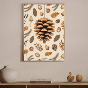 Plakat brainchild flora koglen sandfarvet - plakater - dansk design (1)